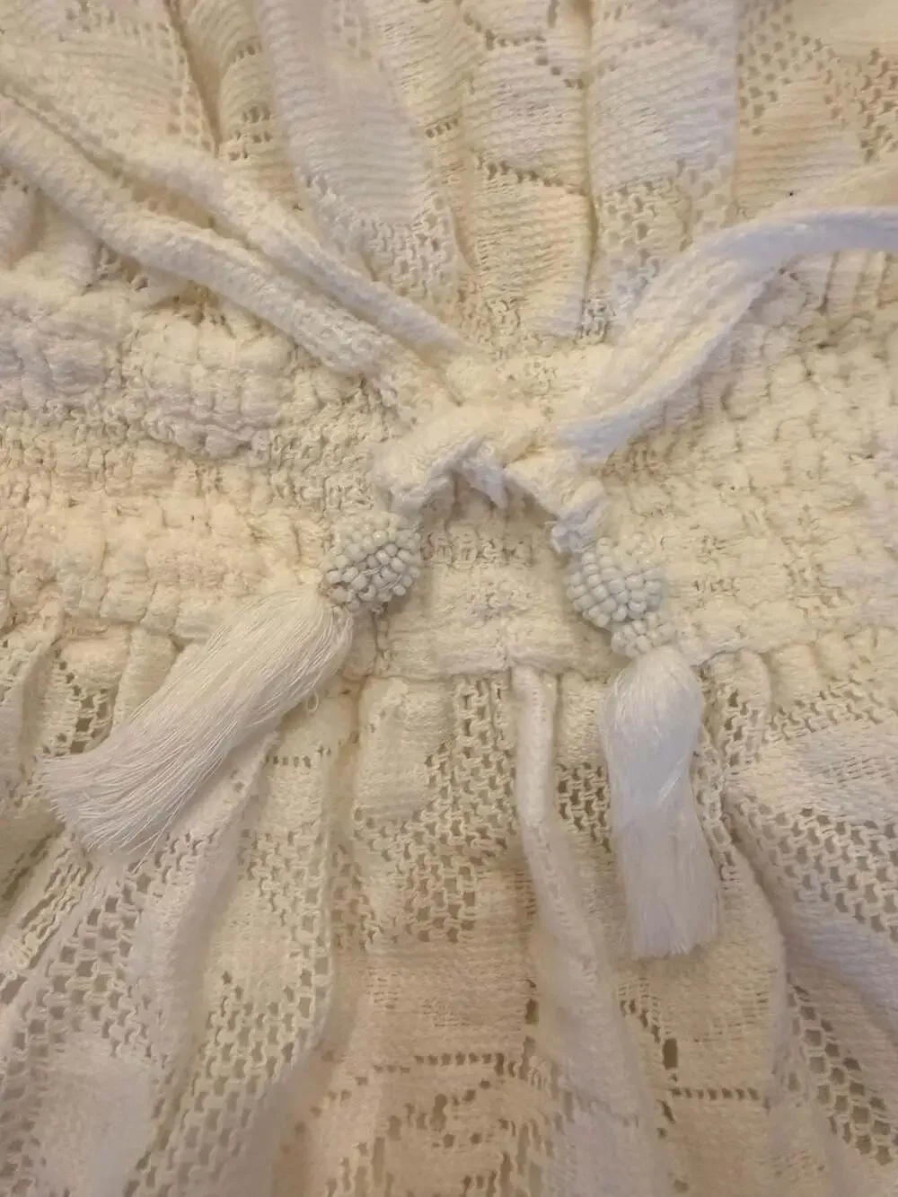 Girls Surf Gypsy White Lace Strapless Ruffle Romper